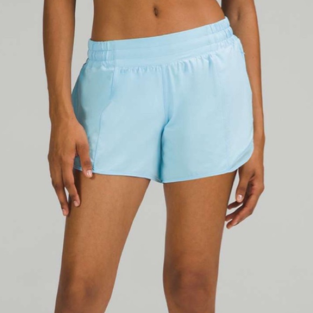 Lululemon Athletica Blue Athletic Shorts Hotty Hot High Rise 4”